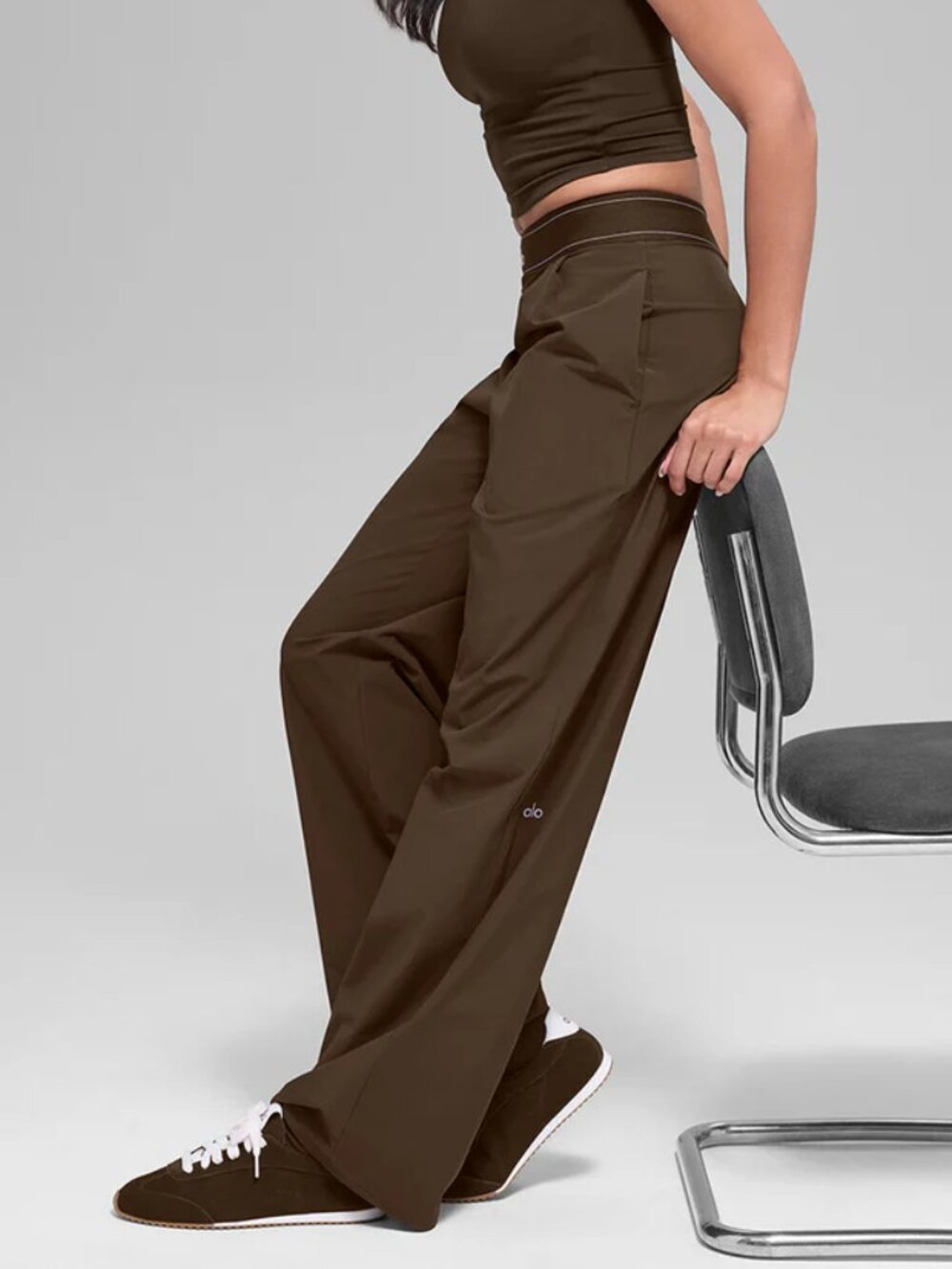 🪄Alo Yoga Suit Up Trouser Coffee Brown Regular 30-inch Inner Seam Length - Picture 9 of 9
